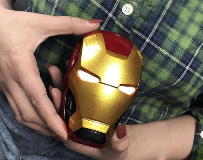 Мода Мстители Железный человек шлем Bluetooth динамик радио Золотой и серебристый