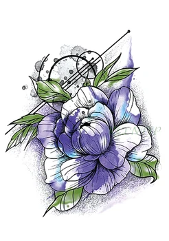 

Waterproof Temporary Tattoo Sticker Flower fake tatto big size flash tatoo tatouage temporaire leg arm body art for girl women
