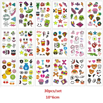 

30pcs/set Tatouage Temporaire Femme Waterproof Kids Tattoo Cat Monkey Fashion Fake Tattoo Design Temporary Tattoo Sticker