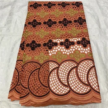 

Latest Cotton fabric African Nigerian Dry Lace Fabric 5YARDS/PC High Quality dubai fabric For Everyone Daily Cloths Sew 14L82028
