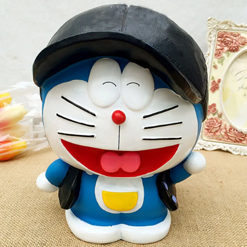 Большая Милая мультяшная копилка, большая копилка Doraemon Cat, копилка для денег, копилка для детей, копилка, копилка, Alcanscia Creativas Bank, аниме - Цвет: hat-1