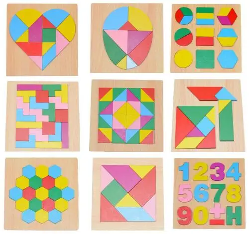 IQ Wooden Brain Teaser образовательные головоломки для детей Tangram игра-головоломка |