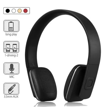 

Two Phone Connection Wireless bluetooth 4.1 Over-ear Headset Headphone Earphone HiFi Stereo Surround Bass with Mic