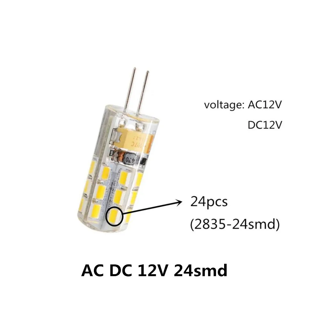 Ampoules LED G4 12V AC/DC Blanc Chaud 3000K 120LM,2 W-15-20W Halogène