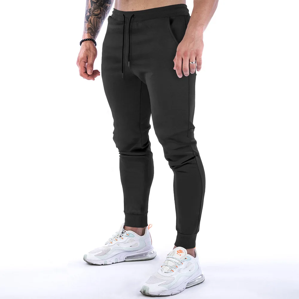 2021Men Joggers Pockets Pants Casual Gym Workout Track Breathable Muscle Fitness Running Comfortable Slim Fit TaperedSweatpant