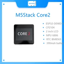Chegada nova official m5stack oficial core2 esp32 iot kit de desenvolvimento D0WDQ6-V3 controlador + 2.0 Polegada lcd tft com tela toque