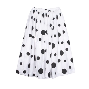 

XUXI Female Summer Personality Design Half Body Skirt 2020 Women New Temperament A-line Mid-length Loose Pleated Skirts FZ1812
