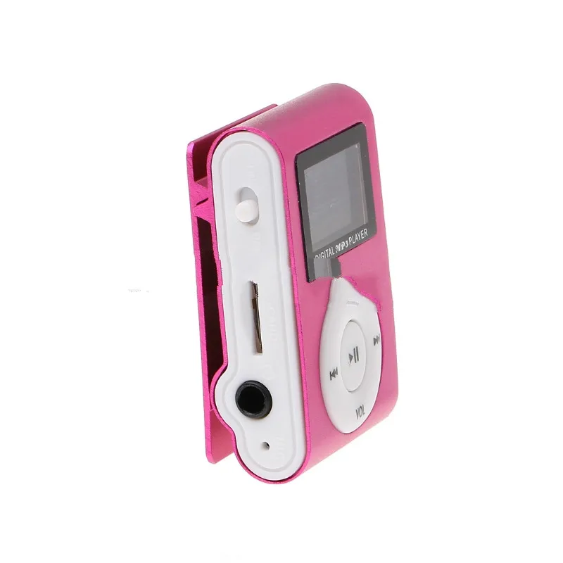 Мини USB металлический зажим MP3-плеер ЖК-экран Поддержка 32 ГБ Micro SD TF карта MP3 игровая панель