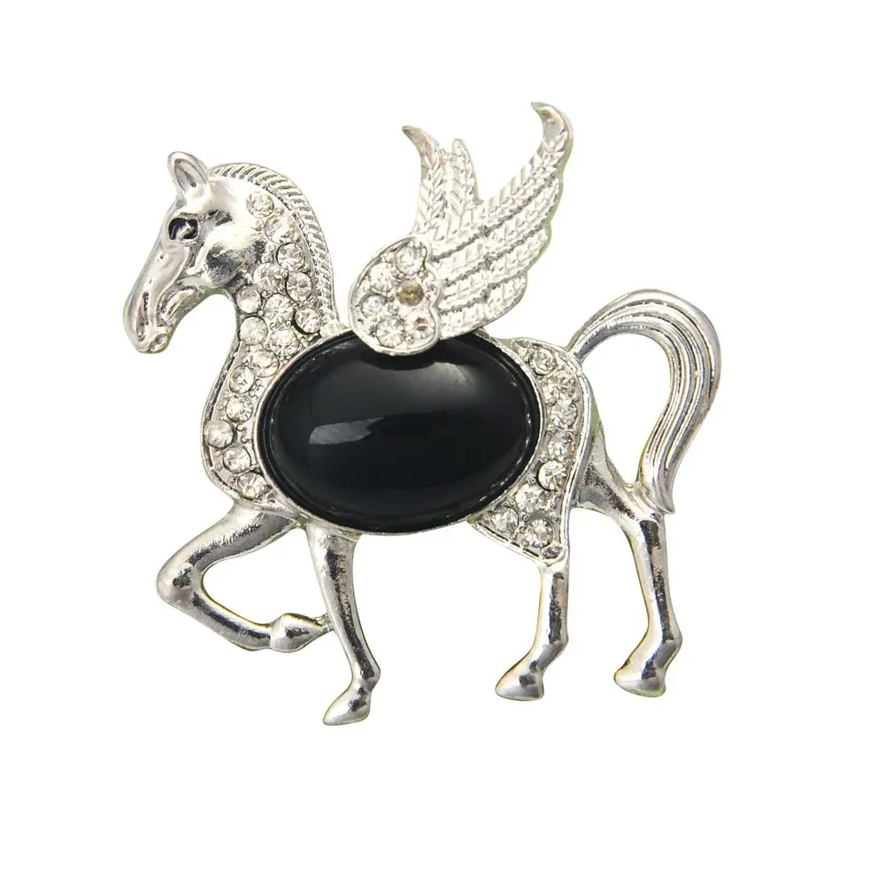 Женская подвеска в виде единорога ASHMITA ожерелье с кристаллами и крыльями лошади