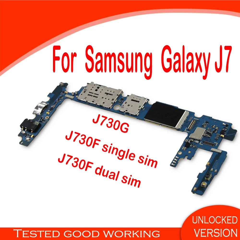 Для Samsung Galaxy J7 J730G J730F материнская плата разблокирована с полным чипом