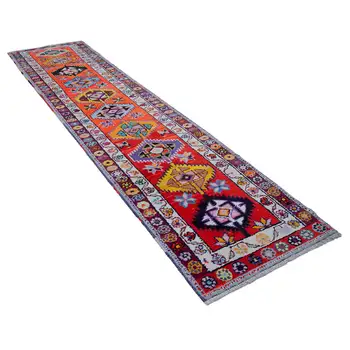 

82x333 Cm Multicolor Handmade Boho Runner Rugs-3x11 Ft