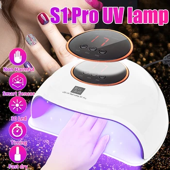 

Large Led Display 30 LED Timer Smart Sencor Nail Dryer Lamp UV Light for Gel Polish Manicure Machine