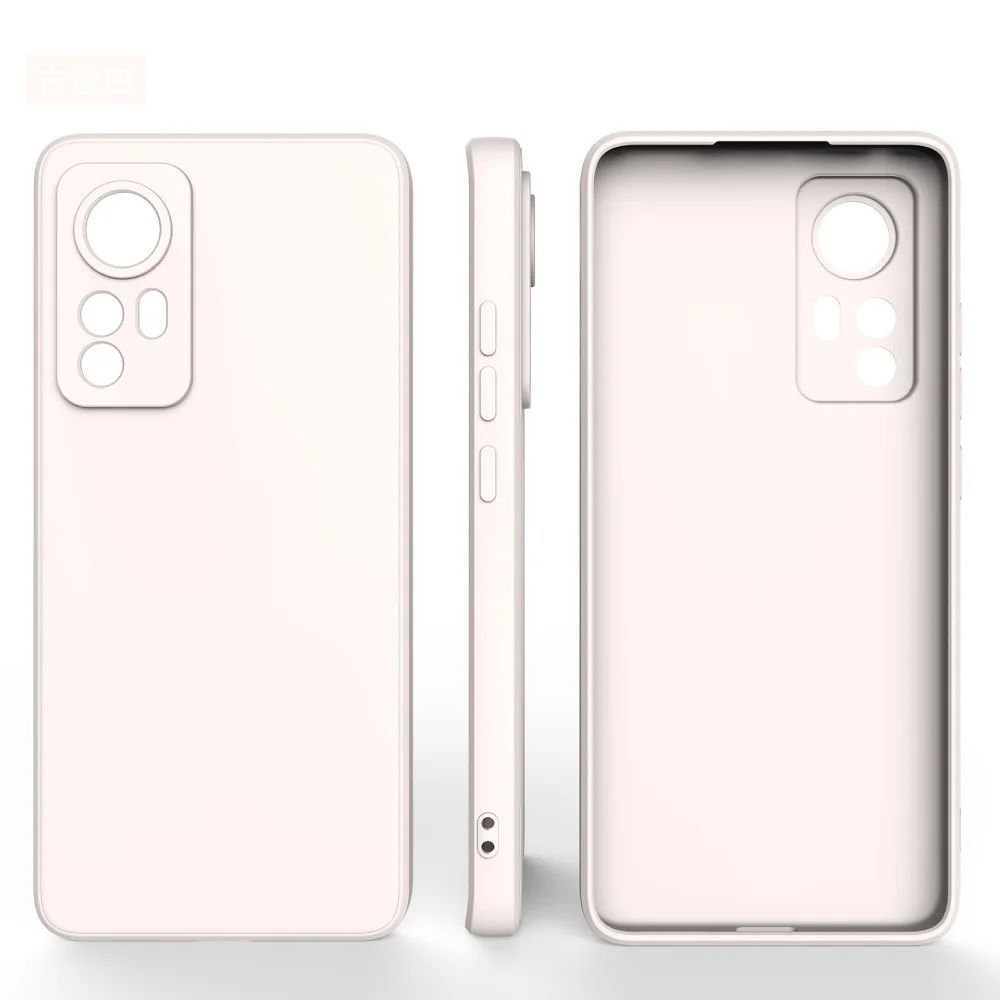 For Xiaomi 12 Pro Ultra Straight Edge All-inclusive Lens Mobile Phone Case Matte Soft TPU Cover Anti-scratch Protective _voghion.com