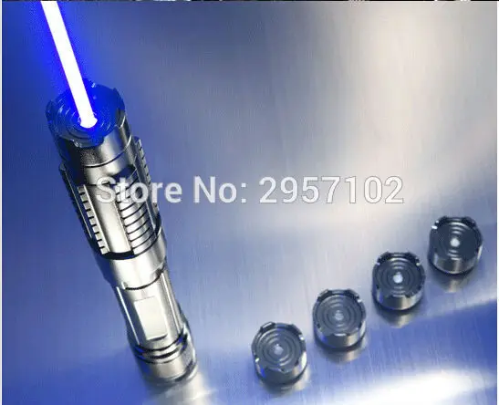 

HOT! NEW high quality Military 5000000m Blue Light Laser Pointers 450nm Flashlight Beam PPT 5 star caps+gift lazer Hunting