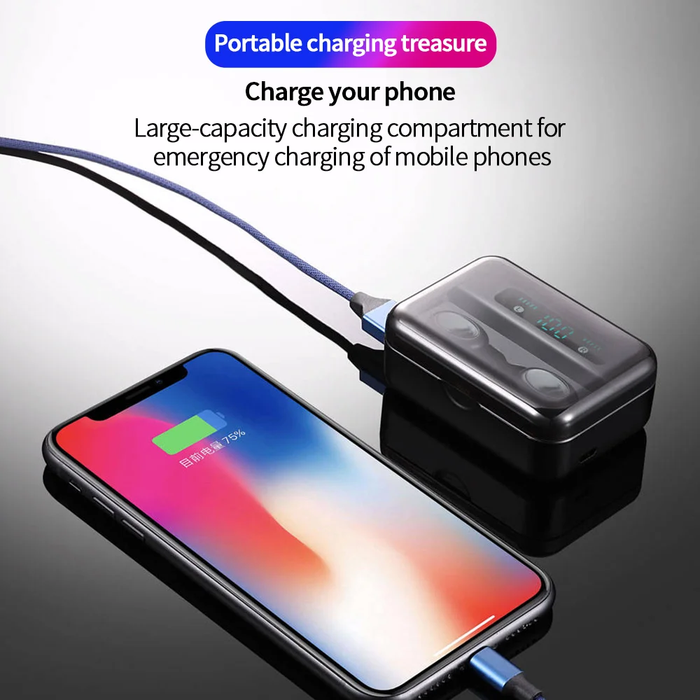 HIFI 9D Bluetooth 5,0 наушники беспроводные наушники fone PK S11 F9 TWS наушники гарнитуры с внешним аккумулятором для смартфонов