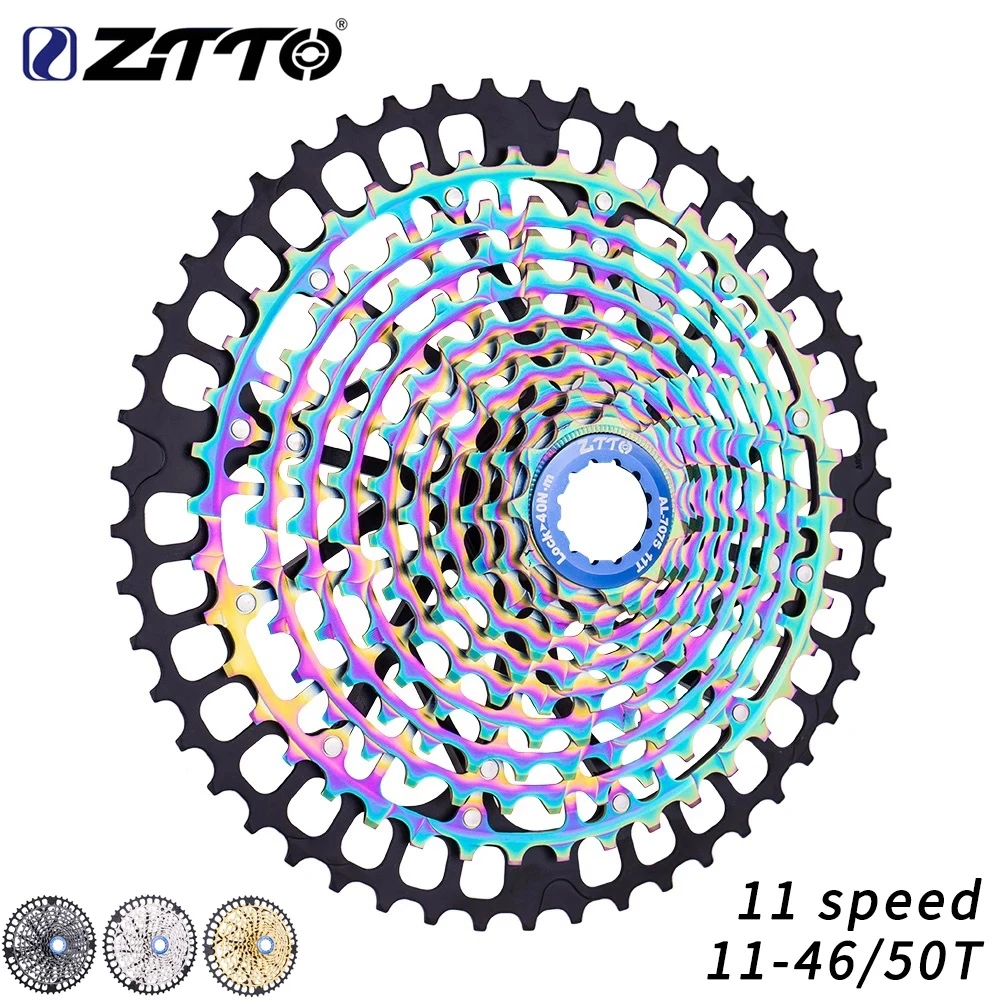 ZTTO MTB 11 скорость 11-50 46T Золотая кассета 50T 11v k7 Сверхлегкая сталь s звездочки HG