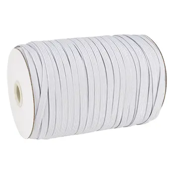 

180meters 200yds/Roll 1/4" Flat Elastic Cords Stretch Threads DIY Face Mask Rope White 6mm for Face Mask Accessories