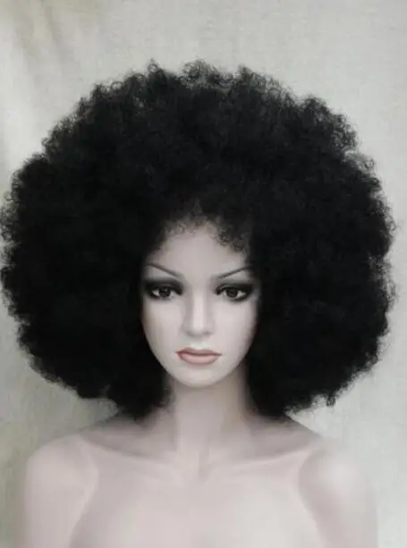 

Free Shipping BLACK CURLY AFRO WIG CIRCUS CLOWN UNISEX FANCY DRESS FOOTBALL SPORT SUPPORTER