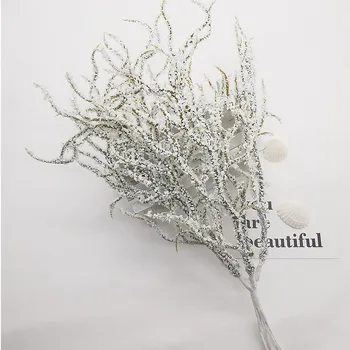 

Artificial Snowflake Branches White Plants Fake Flowers For Winter Christmas Decoration Party Home Garden DIY Wedding Wreath