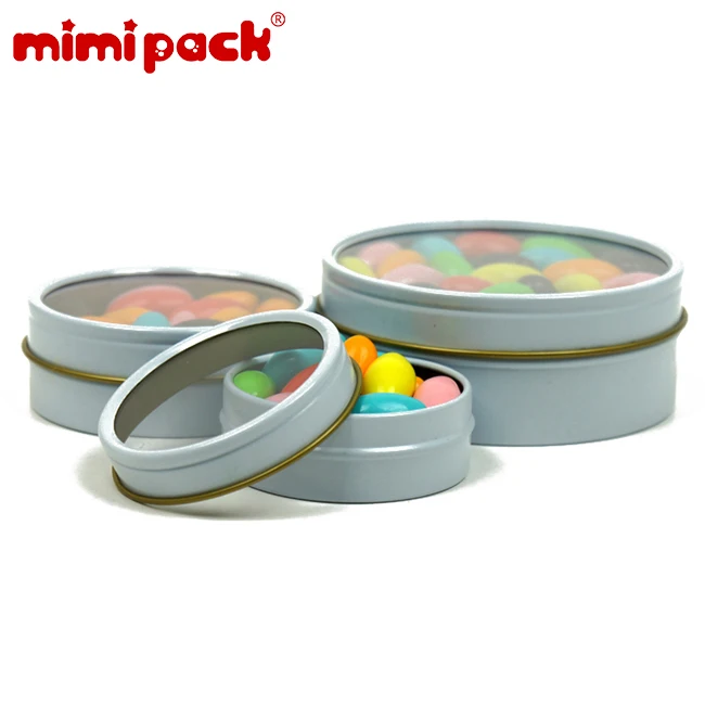Mimipack неглубокие круглые прозрачные оконные банки с нескользящей верхней крышкой