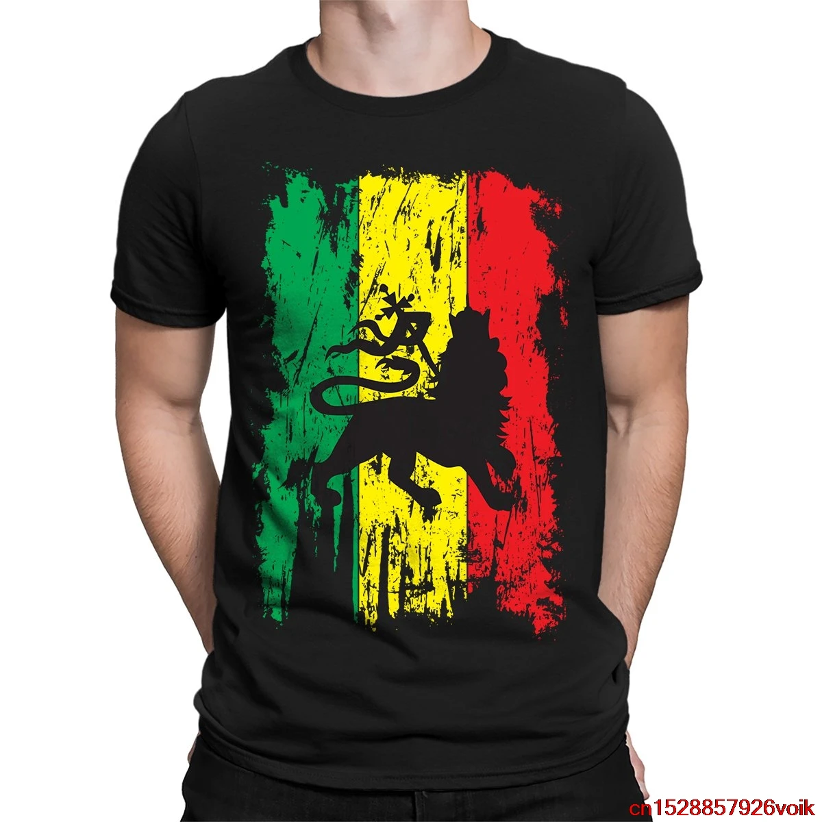 FGHFG Distressed Rasta Flag Мужская футболка унисекс wo футболка|Футболки| |