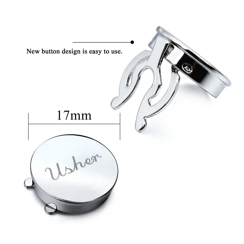 HAWSON Mens Jewelry Cuff Button Covers with Box Fastener Metal Cover Button  for Clothing