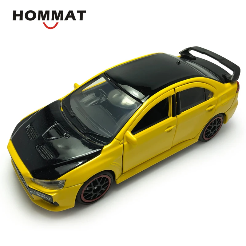 HOMMAT 1:32 Mitsubishi Lancer Evolution 10 с черной крышей справа, металлический сплав, литые игрушки, модели автомобилей, игрушки для детей