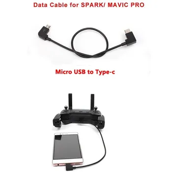 

20pcs for iphone Android Micro to Typc-c mobile phone data line Dajiang air UAV remote control for drone Spark and Mavic mini