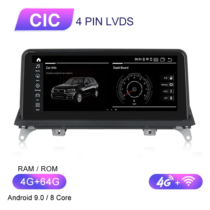 Ips Android 9,0 автомобильный Авторадио gps навигатор плеер для BMW X5 E70/X6 E71(2007-2013) CCC/CIC системы мультимедиа головное устройство ПК - Цвет: 8 core 2G 32G CIC