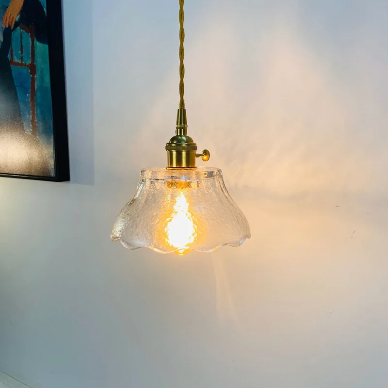 

Nordic Glass Pendant Lights Kitchen Bedside Hanging Light Fixtures Modern Japanese Led Pendant Lamp Corridor Restaura