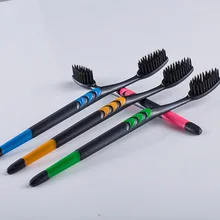 10 шт зубная щетка двойная Ультрамягкая зубная щетка бамбук древесный уголь нано щетка Зубная щетка для ухода за зубами для поддержания гигиены зубов щетка новая