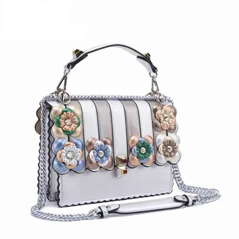 

2020 Latest Most Explosive Autumn and Winter Catwalk Show Colorful Flower Wavy Designer Handbag Super Luxury Brand Shoulder Bags