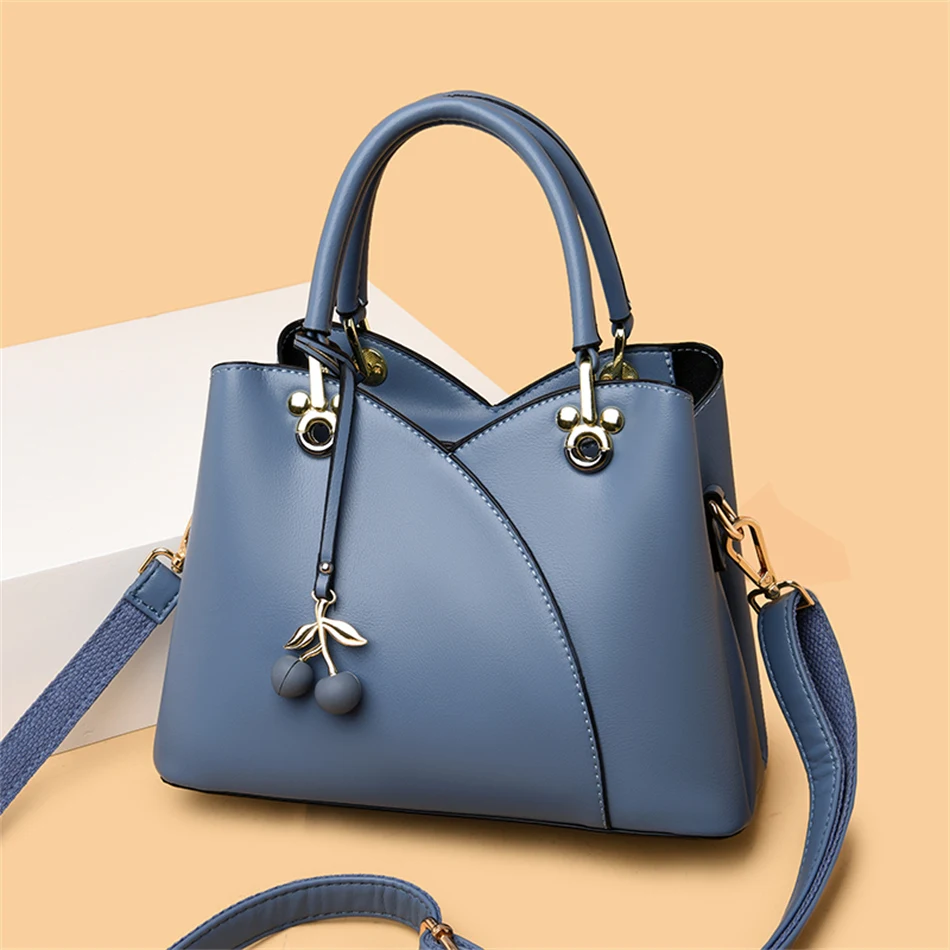 2022 Brand Luxury Handbag Women's Stitching Designer Shoulder Crossbody Bag Soft Leather Ladies Messenger Casual Tote Sac A Main
