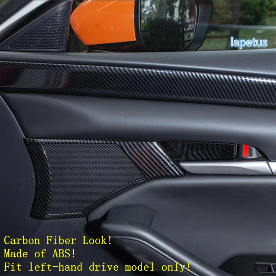 

Lapetus Accessories Inner Door Handle Pull Bowl Cover Interior Door Frame Trim Fit For Mazda 3 Sedan 2019 2020 ABS Carbon Fiber
