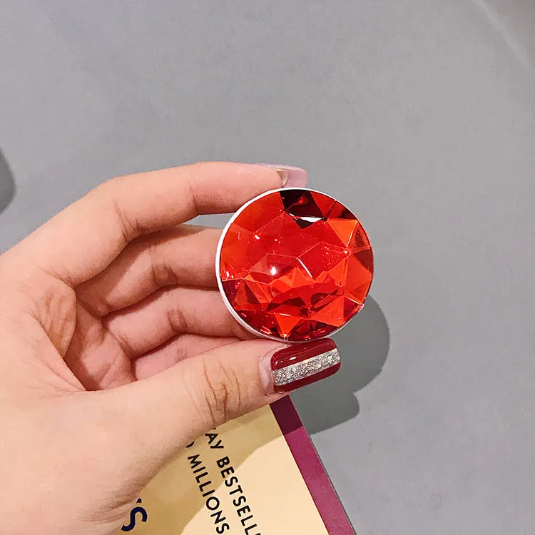 phone holder for car cup holder 3D Diamond universal phone holder tablet stand holder phone ring stand foldable mobile phone holder stand grip holder socket wall phone holder
