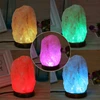 Hand Carved USB Wooden Base Himalayan Rock Salt Lamp Air Purifier Night Light ► Photo 2/6
