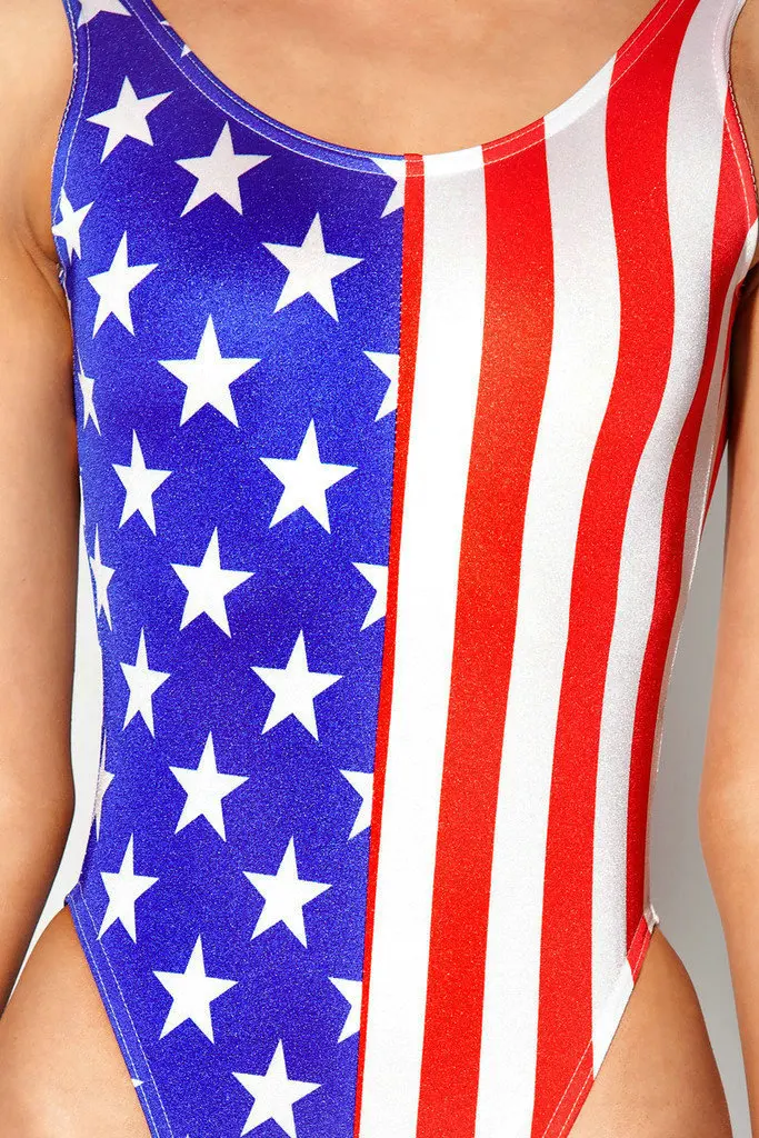 Цифровой штамп Флаг США сексуальный бикини цельный купальник