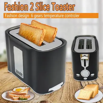

Household Stainless Steel Breakfast Wide Slot 2 Slices Bread Maker Quick Toaster
