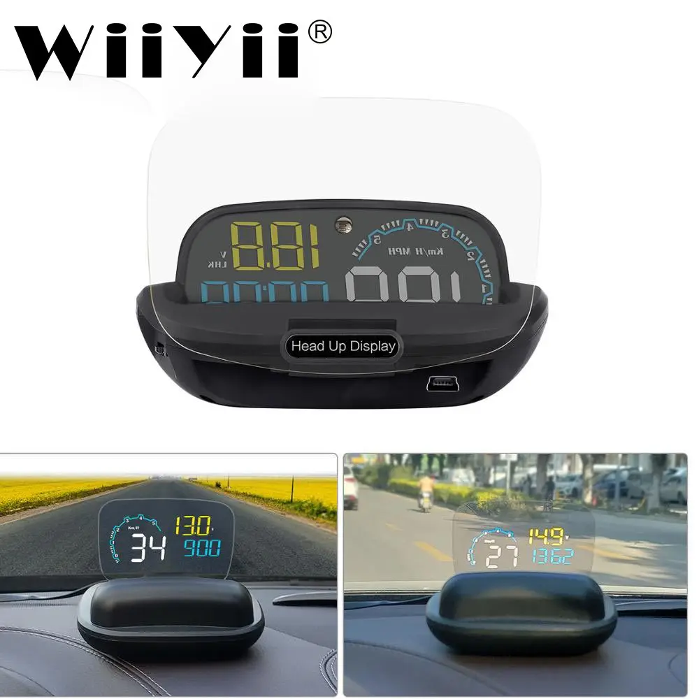WiiYii C600 HUD OBD2 дисплей на головке автомобиля Авто над скоростью сигнализации