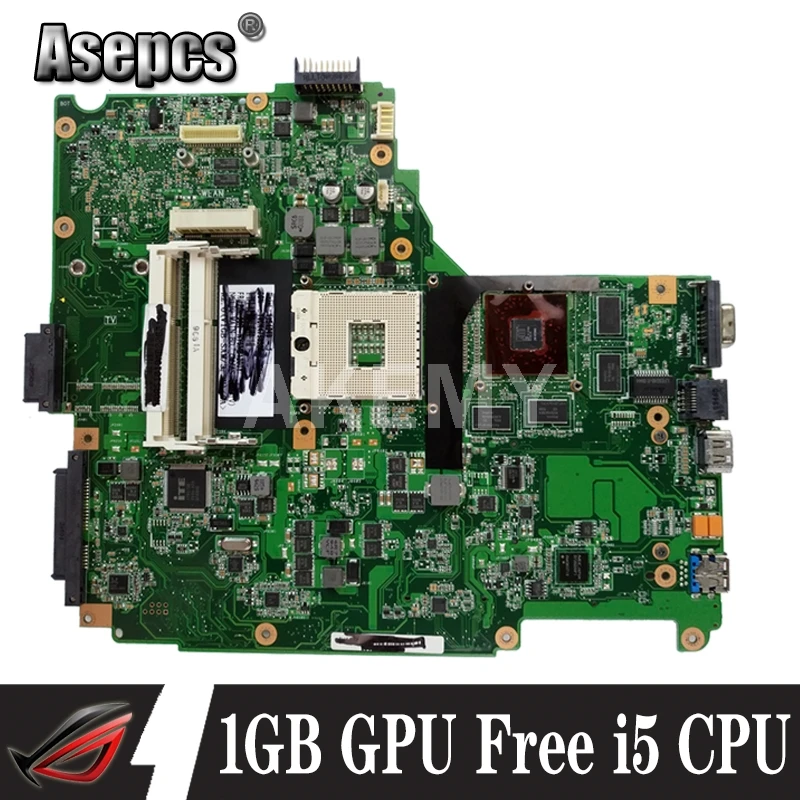 Материнская плата для ноутбука ASUS N61J N61JA N61JQ материнская W/ 1GB GPU Free i5 CPU | Компьютеры