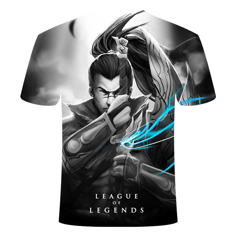 YA72 игровая Лига Легенд yasuo leesin Thresh 3D Футболка с принтом Мужская детская футболка большой размер 6XL игровая команда рубашка