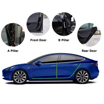 

Weatherstrip Door Seal Kit For Tesla Model 3 Self-Adhesive Rubber Noise Reduction Kit