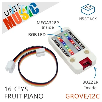 

M5Stack Universal Creative Ideas Piano Keyboard Fruits STEAM Kit With RGB LED