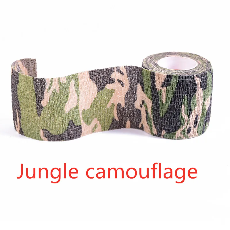 Jungle camouflage Горячая Армейский Камуфляж Открытый Дерево Стенд Охота Стрельба слепой обёрточная бумага бинты камуфляж Стелс ленты Водонепроницаемый обёрточная бумага прочный - Цвет: Jungle camouflage