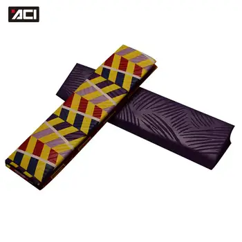 

ACI Veritable Wax Block Print Fabric Ghana Kente Cloth 2 Yards Mix 2 Yards Ankara Fabric African Real Wax Prints Embossing Tissu