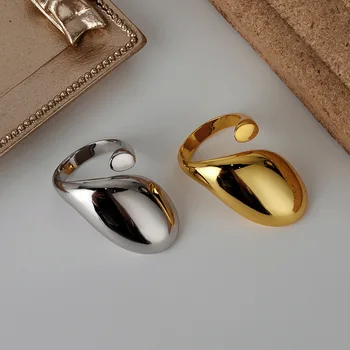 

Exaggerated Simple Smooth Ring Women's Normcore Style Geometric Ring