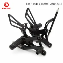 Для Honda CBR250R cbr 250r 2010 2011 2012 CNC Алюминиевый Регулируемый мотоцикл Rearset задний комплект для ног Peg педаль подставка для ног