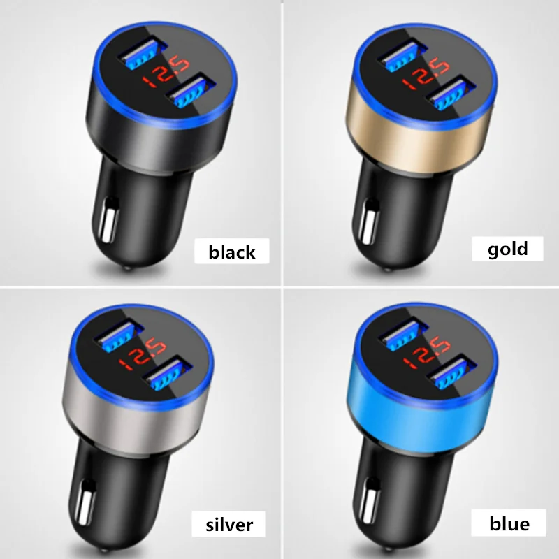 Автомобильное зарядное устройство с двойным USB портом 3 1 А светодиодный дисплей