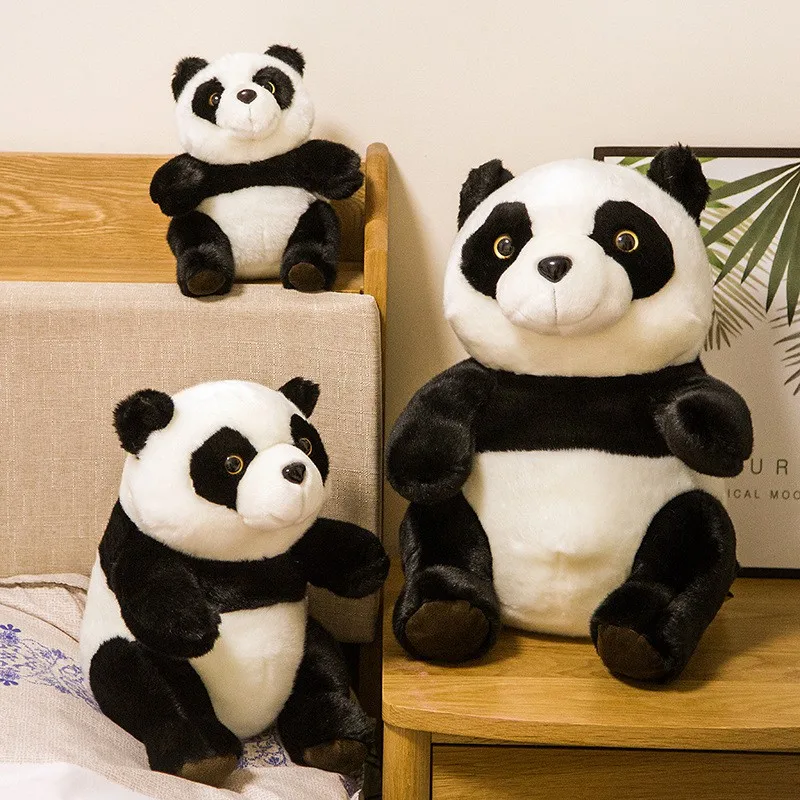 

Hot New Vivid Panda Plush Toy Soft Stuffed Cartoon Animal Simulation Bear Doll Home Decor Birthday Gift For Baby Girls Children