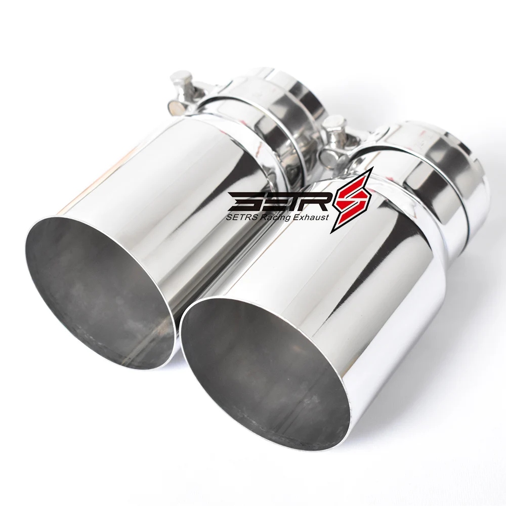 Stainless Steel Universal Exhaust System End pipe Car Exhaust Pipe Single Straight Muffler Tip 1 PC For Mitsubishi Mazad exhaust muffler tip exhaust trim pipe exhaust pipe muffler